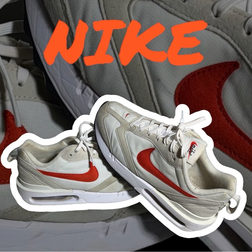 Nike women size 9.5 white and red shoe